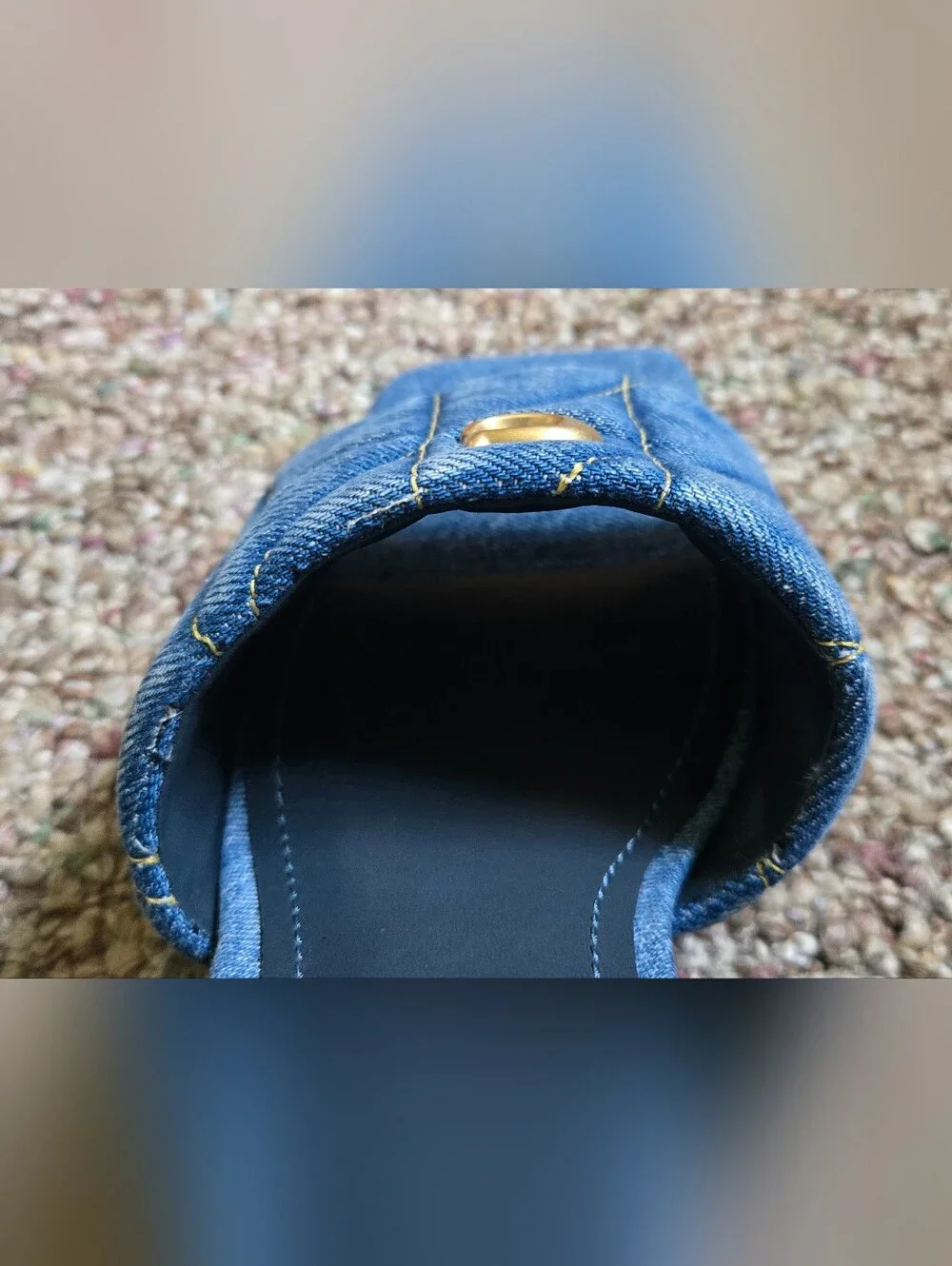 Coach Quilted Denim Heel Womens Size 7
